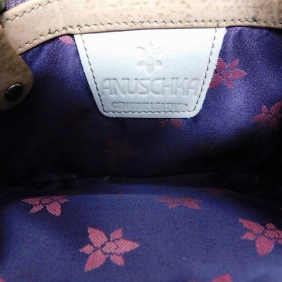 Anuschka Hand Painted Leather Japanese Garden RFID Organizer Crossbody Bag - Picture 7 of 10